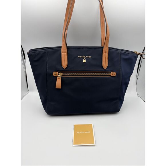 MICHAEL Michael Kors Kelsey Top-Zip Medium Tote Navy Blue - Picture 8 of 12
